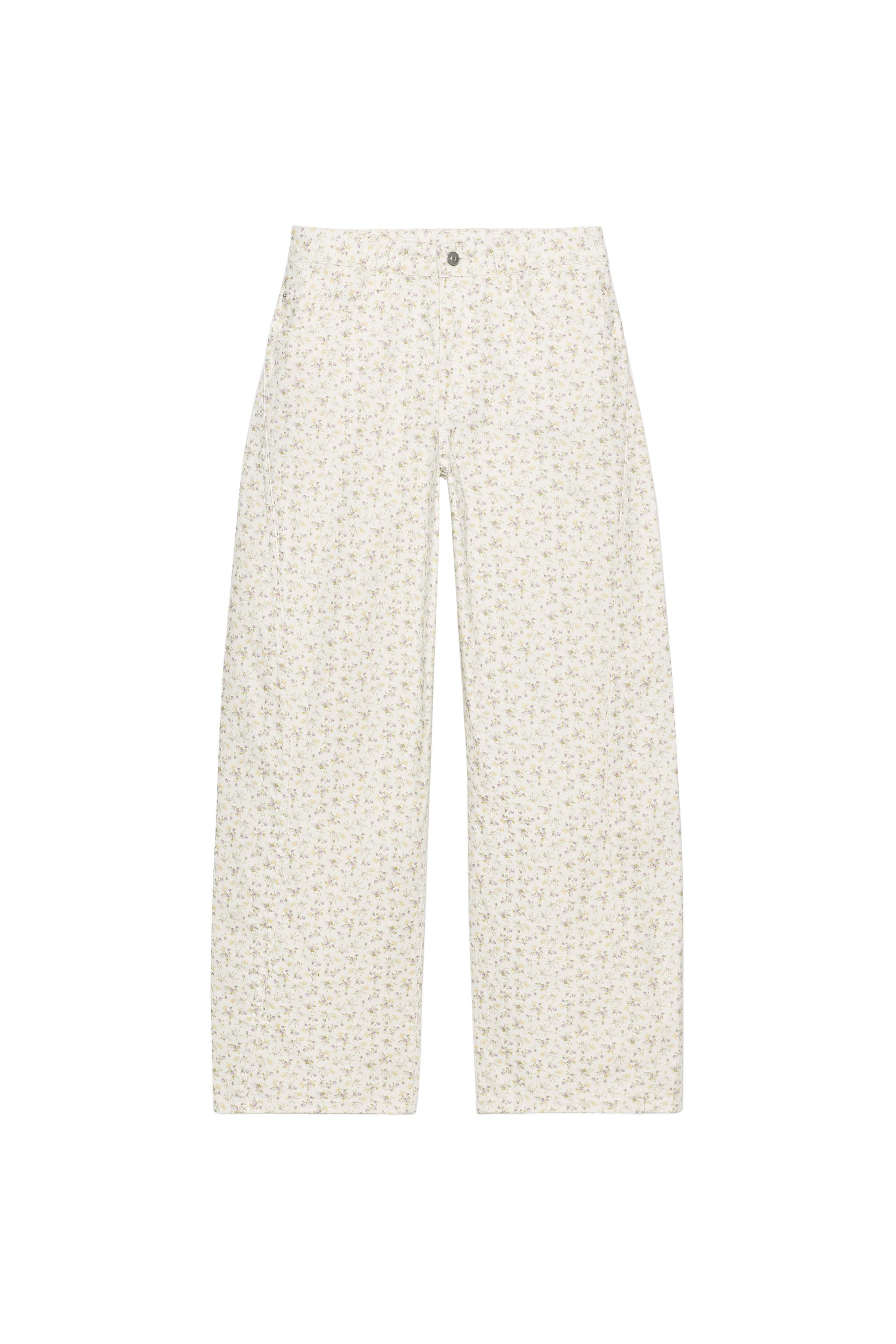 TRF BAGGY FLORAL PRINT JEANS